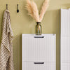 SoBuy FSR177-W Armoire à Chaussures 2 Abattants – 4 à 6 Paires, 19 cm de Profondeur, Anti-Basculement – 50×19×90 cm, Blanc