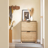SoBuy FSR200-II-N Meuble à Chaussures 2 Abattants – 8 Paires, Pointure EU 47, Étagères Modulables, Anti-Basculement, 60×24×83 cm, Bois Clair