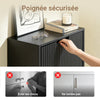 SoBuy FSR204-SCH Meuble à Chaussures Mural 19 cm avec 2 Portes Abattantes et 2 Étagères – Installation Horizontale ou Verticale, Noir, 50×19×100 cm