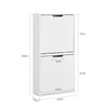 SoBuy FSR204-W Meuble à Chaussures Gain de Place Ultra-Slim 19cm – Entrée Étroite – 50x19x100 cm Blanc