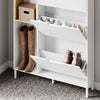SoBuy FSR209-WN Meuble à Chaussures Faible Profondeur 19 cm – Gain de Place pour Entrée Étroite
