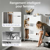 SoBuy FSR209-WN Meuble à Chaussures Faible Profondeur 19 cm – Gain de Place pour Entrée Étroite