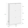 SoBuy FSR215-W Meuble à Chaussures Gain de Place Ultra-Slim 18cm – Entrée Étroite – 76x18x113 cm Blanc