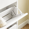 SoBuy FSR215-W Meuble à Chaussures Gain de Place Ultra-Slim 18cm – Entrée Étroite – 76x18x113 cm Blanc