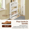 SoBuy FSR215-W Meuble à Chaussures Gain de Place Ultra-Slim 18cm – Entrée Étroite – 76x18x113 cm Blanc