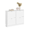 SoBuy FSR216-W Meuble à Chaussures Gain de Place Ultra-Slim 18cm – Entrée Étroite – 105x18x78 cm Blanc