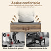 Prévente SoBuy FSR218-F Banc à Chaussures avec Coussin Amovible et 1 Abattant – Slim 24 cm, 6-8 Paires, Charge 123 kg – Bois et Gris