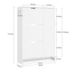 SoBuy FSR220-W Armoire à Chaussures Slim 24 cm – 4 Abattants, 12 Paires, Rangements Latéraux, Crochets, Style Nordique, Blanc