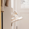 SoBuy FSR220-W Armoire à Chaussures Slim 24 cm – 4 Abattants, 12 Paires, Rangements Latéraux, Crochets, Style Nordique, Blanc