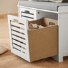 SoBuy FSR23-K-W Banc à Chaussures avec Coussin Rembourré et 2 Cubes de Rangement pour Entrée – 71x34x43 cm, Blanc