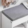 SoBuy FSR45-HG Banc à Chaussures avec Coussin Rembourré et Rangement pour Bottes, Meuble d'Entrée – 80x30x46 cm, Gris