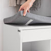 SoBuy FSR45-HG Banc à Chaussures avec Coussin Rembourré et Rangement pour Bottes, Meuble d'Entrée – 80x30x46 cm, Gris