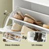 SoBuy FSR64-W Banc à Chaussures 104 cm – 8 Paires, Coussin Lavable, Slim 24 cm, FSC®, Blanc