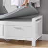 SoBuy FSR74-W Banc à Chaussures avec Coussin Rembourré et Rangement pour Entrée Couloir – 100x40x40 cm, Blanc