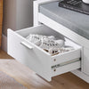 SoBuy FSR74-W Banc à Chaussures avec Coussin Rembourré et Rangement pour Entrée Couloir – 100x40x40 cm, Blanc