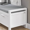 SoBuy FSR74-W Banc à Chaussures avec Coussin Rembourré et Rangement pour Entrée Couloir – 100x40x40 cm, Blanc