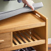 SoBuy FSR75-N Banc à Chaussures avec Tiroir et Assise, Étagère de Rangement pour Entrée Couloir – 91x34x45 cm, Naturel