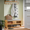 SoBuy FSR75-N Banc à Chaussures avec Tiroir et Assise, Étagère de Rangement pour Entrée Couloir – 91x34x45 cm, Naturel