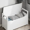 SoBuy FSR76-W Banc à Chaussures avec Coussin Rembourré et Rangement pour Entrée Couloir – 86x38x54 cm, Blanc