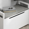 SoBuy FSR76-W Banc à Chaussures avec Coussin Rembourré et Rangement pour Entrée Couloir – 86x38x54 cm, Blanc