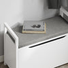 SoBuy FSR76-W Banc à Chaussures avec Coussin Rembourré et Rangement pour Entrée Couloir – 86x38x54 cm, Blanc