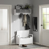 SoBuy FSR76-W Banc à Chaussures avec Coussin Rembourré et Rangement pour Entrée Couloir – 86x38x54 cm, Blanc