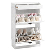 SoBuy FSR78-WG Meuble à Chaussures Gain de Place – Entrée Étroite – 54x24x82 cm Effet Bois Blanc