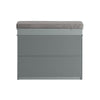 SoBuy FSR82-K-HG Banc à Chaussures avec Coussin Rembourré et 1 Abattant, Slim 24cm pour Entrée – 60x24x51 cm, Gris