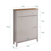SoBuy FSR89-KA Armoire à Chaussures 2 Abattants et Tiroir – 12 Paires, 80×25×108 cm, Marron Clair
