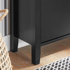 SoBuy FSR89-SCH Armoire à Chaussures 2 Abattants et Grand Tiroir, Rangement 12 Paires pour Entrée Couloir – 80x25x108 cm, Noir
