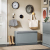 SoBuy FSR98-L-HG Banc à Chaussures avec Coussin Rembourré et 1 Abattant pour Entrée Couloir – 80x26x45 cm, Gris