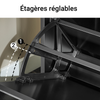 SoBuy FSR98-L-SCH Banc à Chaussures avec Coussin Rembourré et 1 Abattant pour Entrée Couloir – 80x26x45 cm, Noir