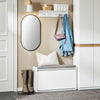 SoBuy FSR98-L-W Banc à Chaussures avec Coussin Rembourré et 1 Abattant pour Entrée Couloir – 80x26x45 cm, Blanc