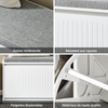 SoBuy FSR98-L-W Banc à Chaussures avec Coussin Rembourré et 1 Abattant pour Entrée Couloir – 80x26x45 cm, Blanc