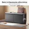 SoBuy FSR98-XL-SCH Banc à Chaussures avec Coussin et 2 Abattants – 100×26×46 cm, 158 kg, Noir