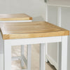 SoBuy FST29-WNx2 Lot de 2 Chaises Tabourets de Cuisine en Bois avec Repose-Pieds
