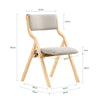 SoBuy FST40-HG Chaise Pliante Confortable en Bois – Housse Amovible Lavable – Naturel