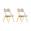 SoBuy FST40-HGx2 Lot de 2 Chaises Pliantes Rembourrées en Bois – Housse Amovible Lavable – Naturel