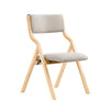 SoBuy FST40-HG Chaise Pliante Confortable en Bois – Housse Amovible Lavable – Naturel
