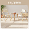 SoBuy FST40-Wx2 Lot de 2 Chaises Pliantes Rembourrées en Bois – Blanc