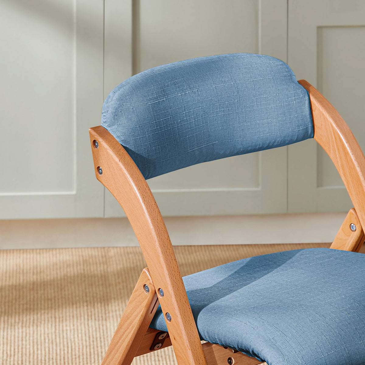 SoBuy FST92-BL Chaise Pliante Rembourrée en Bois – Bleu