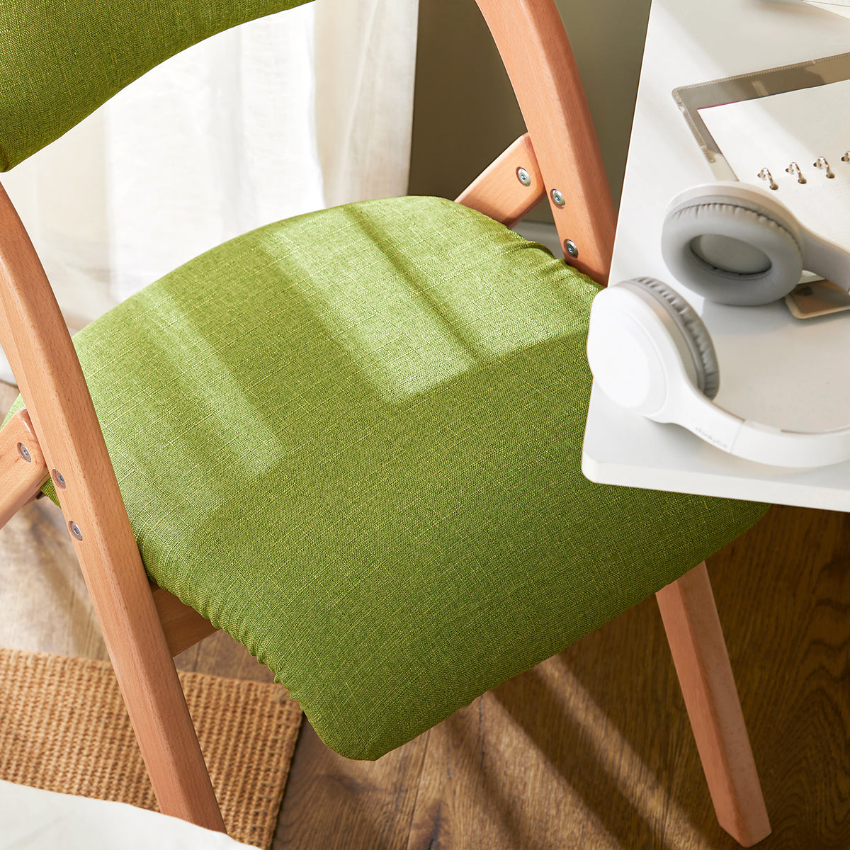 SoBuy FST92-GR Chaise Pliante Rembourrée en Bois – Vert