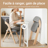SoBuy FST92-N Chaise Pliante Rembourrée en Bois – Gain de Place – Gris