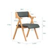 SoBuy FST98-SGx2 Lot de 2 Chaises Pliantes en Bois de Hêtre avec Coussin Déhoussable, Charge 150 kg – Chaises Salle à Manger, Cuisine et Salon, Gris Foncé