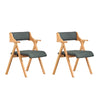 SoBuy FST98-SGx2 Lot de 2 Chaises Pliantes en Bois de Hêtre avec Coussin Déhoussable, Charge 150 kg – Chaises Salle à Manger,