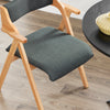 SoBuy FST98-SGx2 Lot de 2 Chaises Pliantes en Bois de Hêtre avec Coussin Déhoussable, Charge 150 kg – Chaises Salle à Manger, Cuisine et Salon, Gris Foncé