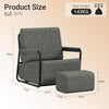 SoBuy FST99-DG Fauteuil Relax en Velours Gris avec Repose-Pieds Indépendant – Salon, Chambre, Bureau – 74×67×78 cm, Gris Foncé