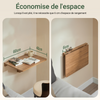 SoBuy FWT03-PF Table Murale Pliante, Table de Cuisine Extensible, Bureau Compact, Design Gain de Place, Idéale pour Petits Espaces, Cuisine, Bureau, Salle à Manger, 60x40cm Vintage