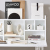 SoBuy FWT07-II-W Table murale rabattable 90 x 60 cm avec étagère intégrée – Bureau mural gain de place blanc