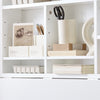 SoBuy FWT07-II-W Table murale rabattable 90 x 60 cm avec étagère intégrée – Bureau mural gain de place blanc